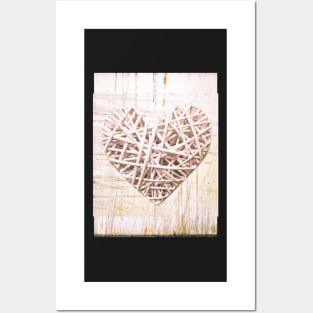 Heart shabby Posters and Art